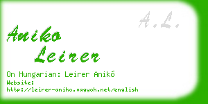 aniko leirer business card